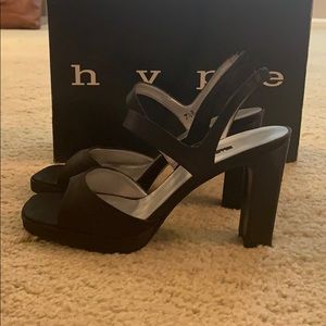 Hype Black Satin Heels Brand New!!!